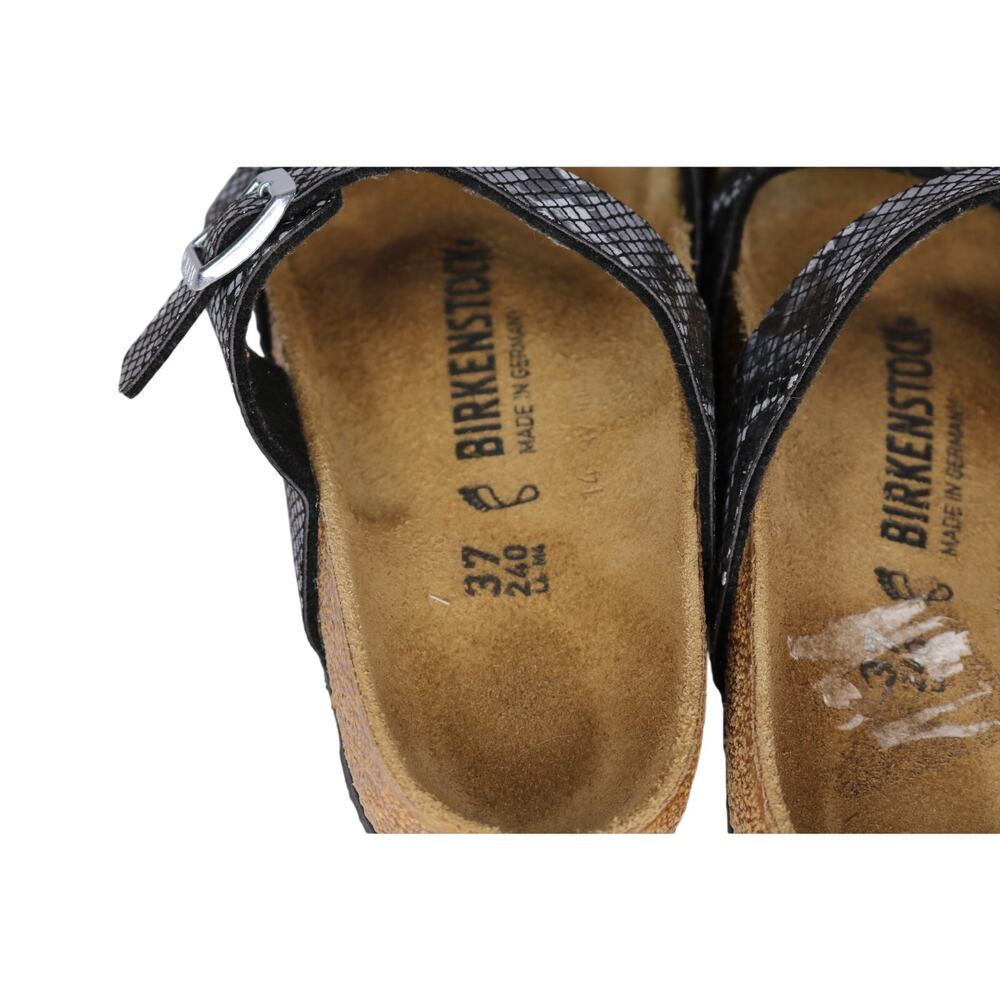 Birkenstock Franca Womens Python Birko-Flor Sandals Black Regular Fit SZ 37/6 - Picture 5 of 6
